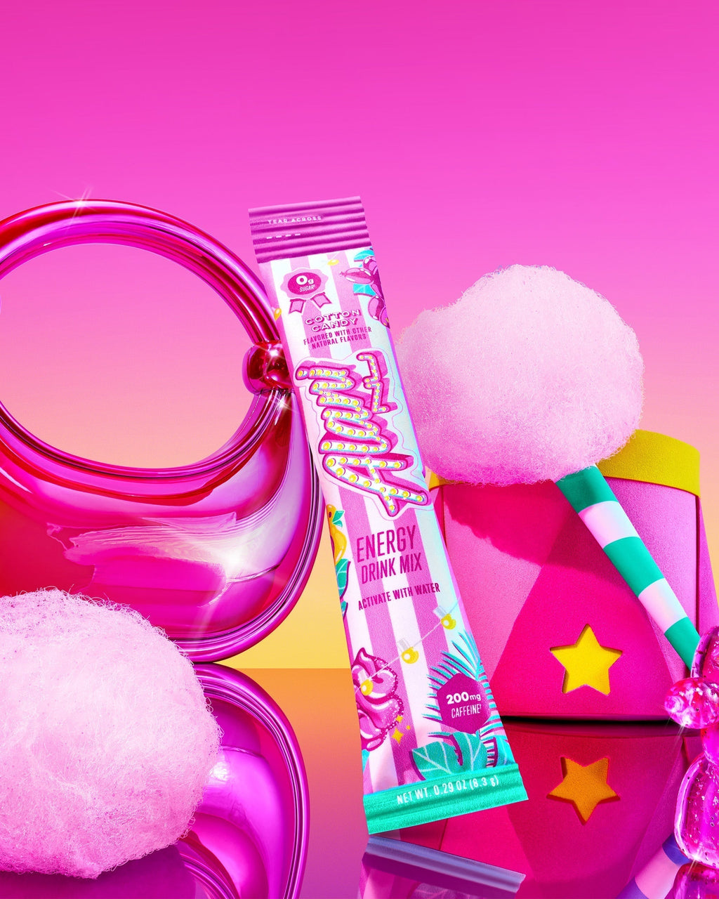 energy sticks - cotton candy